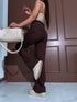 WIDE LEG džinsa bikses "RELATIONSHIP 9215-26"- CHOCO